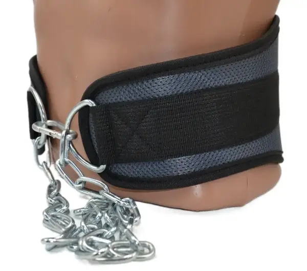 Пояс для обременений с цепью MadMax MFA-290 неопреновый Dark grey/Orange купить недорого в Украине, фото 9