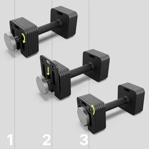 Гантель Zipro SQUARE з регульованим навантаженням 16 кг купити недорого в Україні, фото 6