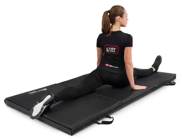 Мат гимнастический Hop-Sport HS-095FM жесткий с липучкой 5см черный купить недорого в Украине, фото 6