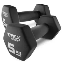 Гантели для фитнеса неопреновые TREX Sport TX-050VD 2x5 кг купить