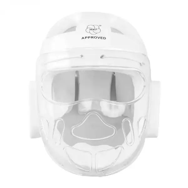 Шолом із захисною маскою з ліцензією WKF | білий S | SM B132 купити