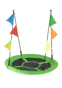 Садова гойдалка - гніздо Outtec XXL з прапорцями зелений купити