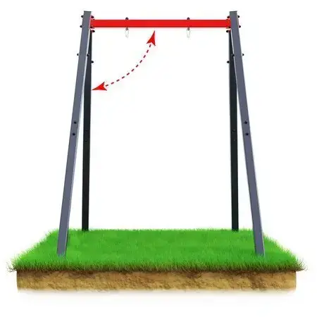 Каркас для гойдалки K-SPORT КSОZ016, 164 х 140 х 206 см - червоно-сірий купити недорого в Україні, фото 6