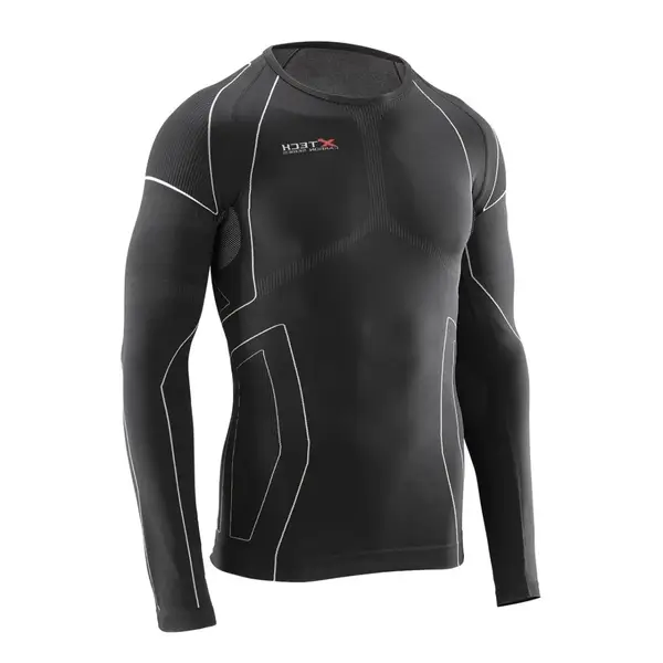 Термокофта (лонгслив) X TECH Maglia Race 3 Munica Lunga giroc Nero L/XL Черная купить недорого в Украине, фото 3