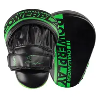 Лапы боксерские PowerPlay 3041 Черно-Зеленые PU [пара] купить