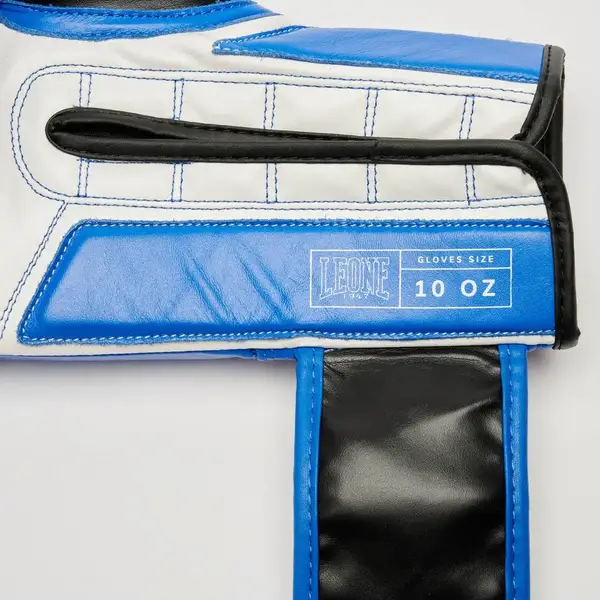 Боксерские перчатки Leone GN208 ICONIC Blue 10 унций (бинты 4 м. в комплекте) купить недорого в Украине, фото 9