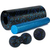 Массажный набор PowerPlay PP_4015 EPP Foam Roller Set 4in1 (2-я роллы + 2-я мячи) Черно-синий купить