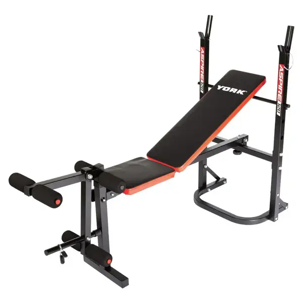 Скамейка тренировочная York Fitness ASPIRE 120 складная со стойкой под штангу. купить недорого в Украине, фото 2