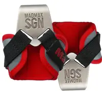 Крюки для тяги на запястье MadMax MFA-330 Lat Hooks Antic silver/Grey/Red купить
