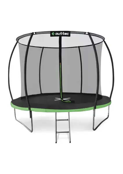 Батут OUTTEC Pumpkin с внутренней сеткой 10 футов 312 см черно-зеленый купить