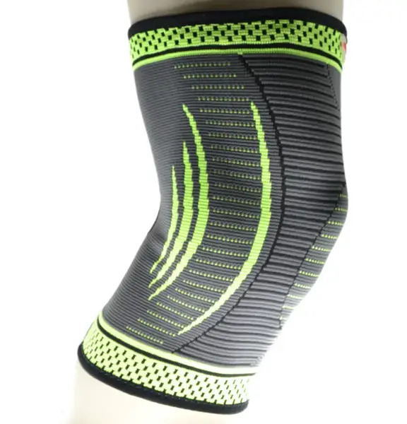 Компресійний наколінник MadMax MFA-284 3D Compressive knee support Dark grey/Neon green (1шт.) L купити недорого в Україні, фото 4