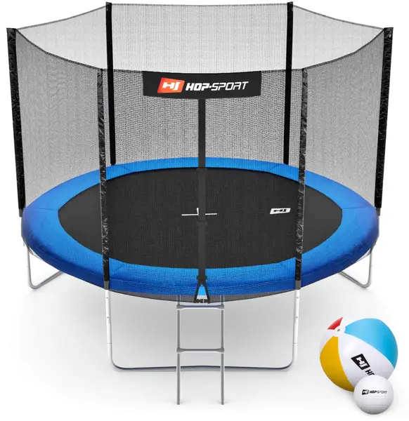 Батут Hop-Sport 10ft (305см) синий с наружной сеткой купить