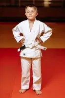 Кимоно для джиу – джитсу белое, TM "Kintayo", 130 рост, плотность 350 гр/м.кв. купить