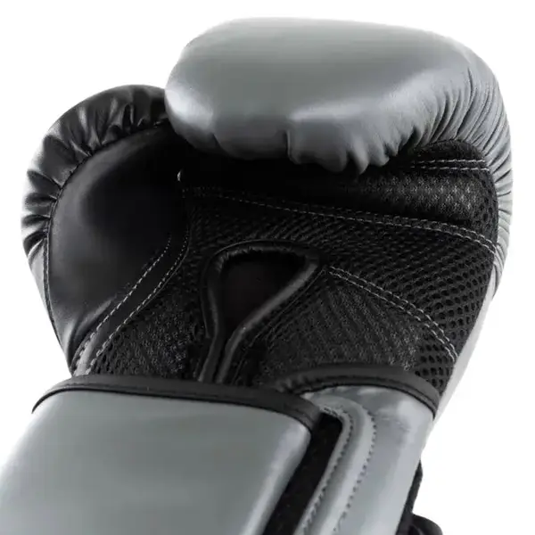 Боксерські рукавиці Everlast POWERLOCK 2R TRAINING GLOVE сірий, чорний Уні 14 унцій купити недорого в Україні, фото 5