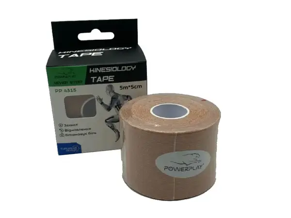 Кінезіологічний тейп PowerPlay 4315 Бежевий 5cм*5м купити недорого в Україні, фото 8