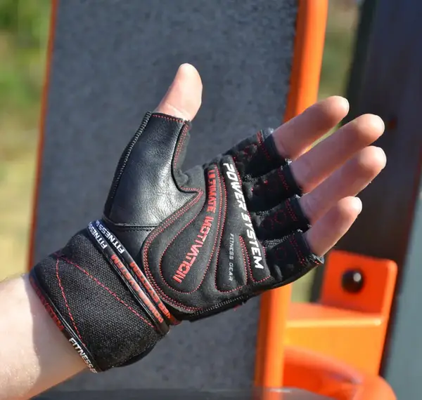 Перчатки для фитнеса Power System PS-2810 Ultimate Motivation Black/Red Line M купить недорого в Украине, фото 4