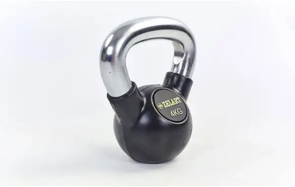 Гиря обрезиненная с хромированной ручкой 4 кг York ТА-5162-4 купить недорого в Украине, фото 2