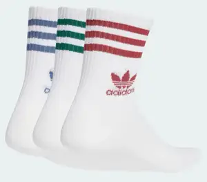 Шкарпетки Adidas CREW SOCK 3STR білий, червоний, зелений, синій Уні M (40-42) купити
