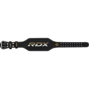 Пояс для важкої атлетики RDX 4 шкіряний Black Gold L купити