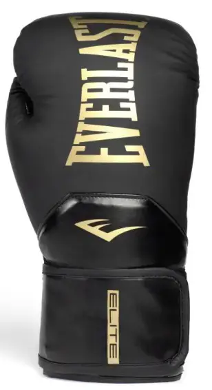 Боксерські рукавиці Everlast ELITE 2 BOXING GLOVES чорний, золотий Уні 12 унцій купити недорого в Україні, фото 2