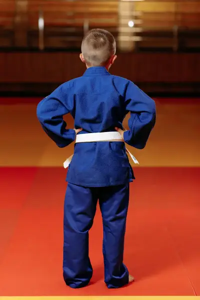 Кимоно для дзюдо синее, TM "Kintayo" Yuko, 140 рост, плотность 450 гр/м.кв. купить недорого в Украине, фото 5