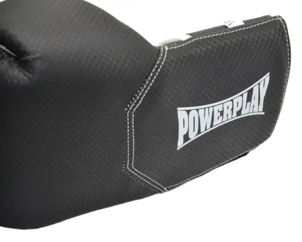 Боксерские перчатки PowerPlay 3011 Evolutions Черно-белые карбон 10 унций (капа в подарок) купить недорого в Украине, фото 10