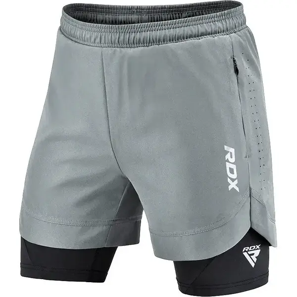 Компрессионные шорты для RDX MMA T16 2-в-1 GREY/BLACK-XL купить