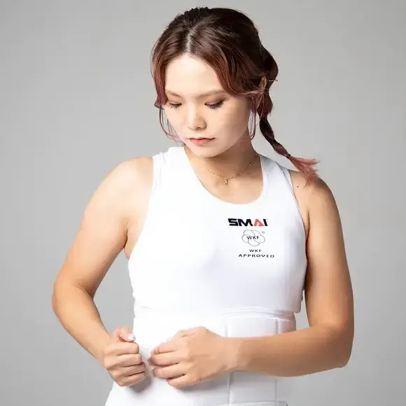 Женская защита живота с лицензией WKF SMAI Белая L | BPW купить недорого в Украине, фото 10