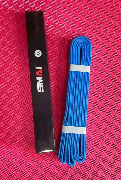 Пояс для кімоно Smai Premium Version WKF | Синій | SMAI SM B005UWKF 280 см купити недорого в Україні, фото 2