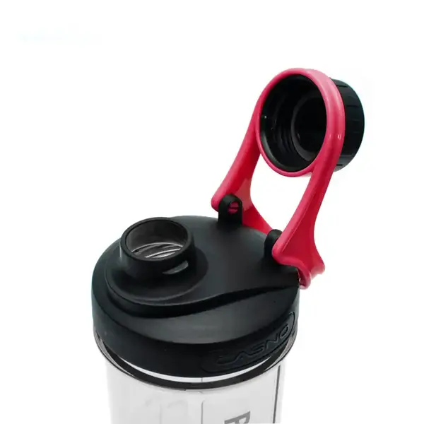 Шейкер спортивный с контейнером Casno 600 мл KXN-1199 с венчиком Серый/Красный купить недорого в Украине, фото 4