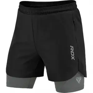 Компресійні шорти для RDX MMA T16 2-в-1 BLACK/GREY-L купити