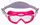 Окуляри-маска для плавання Speedo SEA SQUAD MASK JU бордовий, фіолетовий Діт OSFM