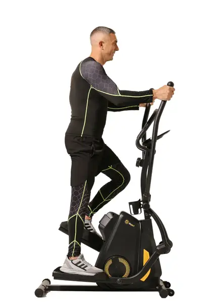 Гибридный орбитрек/степер Besport BS-1104 TopHill черно-желтый купить недорого в Украине, фото 6