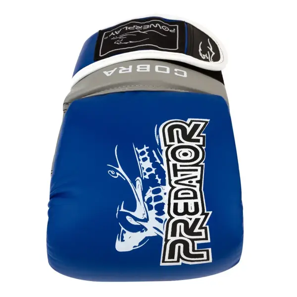 Снарядні рукавиці PowerPlay 3038 Синьо-сірі L (капа в подарунок) купити недорого в Україні, фото 3