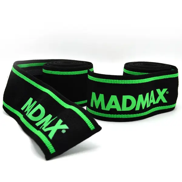 Бинти на коліна MadMax MFA-299 Non slide & slip knee wraps 2.0m Black/Green купити недорого в Україні, фото 7
