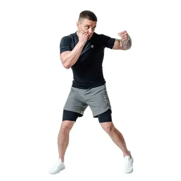 Компрессионные шорты для RDX MMA T16 2-в-1 GREY/BLACK-M купить недорого в Украине, фото 6