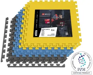 Мат-пазл Hop-Sport EVA 1см HS-A010PM - 9 частей серый/синий/желтый купить