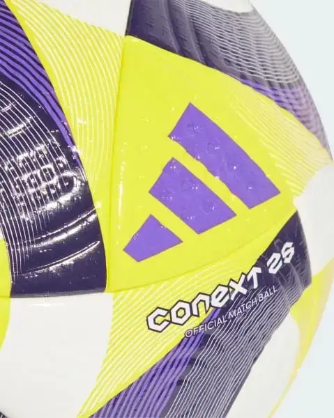 Мяч футбольный Adidas CNXT25 PRO белый, желтый, фиолетовый | Размер 5 купить недорого в Украине, фото 2