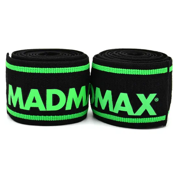 Бинти на коліна MadMax MFA-299 Non slide & slip knee wraps 2.0m Black/Green купити недорого в Україні, фото 3