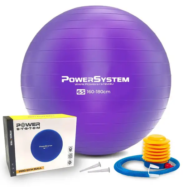Мяч для фитнеса (фитбол) Power System PS-4012 Ø65 cm PRO Gymball Purple купить недорого в Украине, фото 10