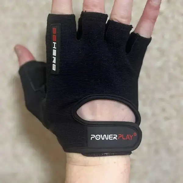 Перчатки для фитнеса и тяжелой атлетики PowerPlay 9200 черные XL купить недорого в Украине, фото 2