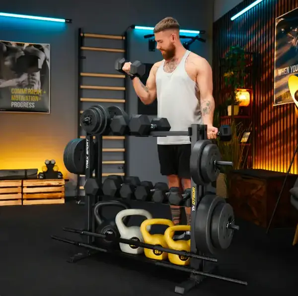 Стійка 3-рівнева для гантелей, грифів та гирь Trex Sport TX-075DR купити недорого в Україні, фото 14