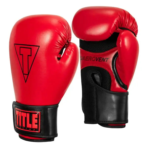 Боксерские перчатки TITLE Boxing Vegan Gloves Red/Black 12 oz (капа в комплекте) купить