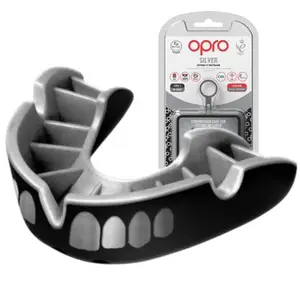 Капа OPRO Silver взрослая (возраст 11+) Grillz Black/Silver (art.102502013) купить