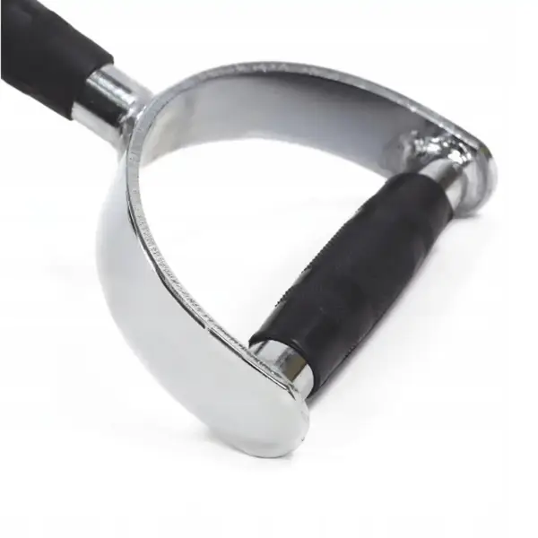 Ручка для верхней тяги York Fitness 86см с параллельным хватом изогнута с резиновыми рукоятками, хром. купить недорого в Украине, фото 7