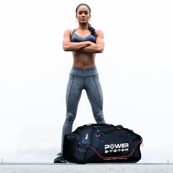 Спортивна сумка Power System PS-7010 Gym Bag Magna (65л.) Blak/Red купити недорого в Україні, фото 3