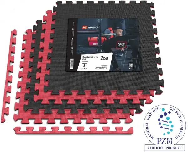 Мат-пазл Hop-Sport EVA 2см HS-A020PM - 4 частини червоно-чорний купити недорого в Україні, фото 5