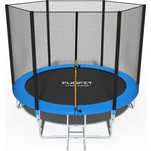 Батут Funfit 8ft (252см) синій з зовнішньою сіткою купити
