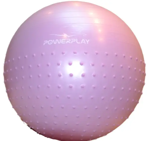 Мяч для фитнеса (фитбол) полумассажный PowerPlay 4003 Ø75 cm Gymball Сиреневый + насос купить недорого в Украине, фото 4