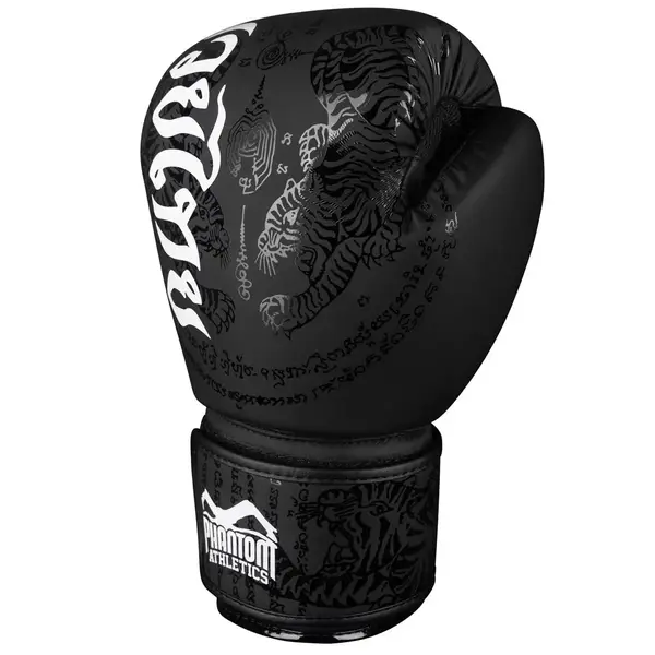 Боксерские перчатки Phantom Muay Thai Black 14 унций (бинты в подарок) купить